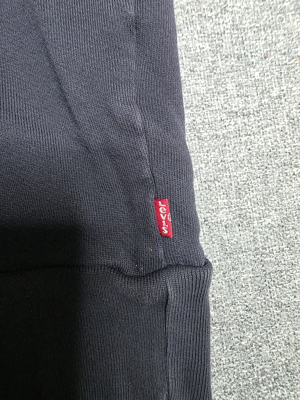 Levi's Black Hoodie with Red Logo and Sleeve Stripes - Picture 2 of 5